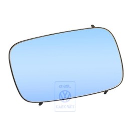 Original VW Mirror Glass (Flat) With Plate - 358857522