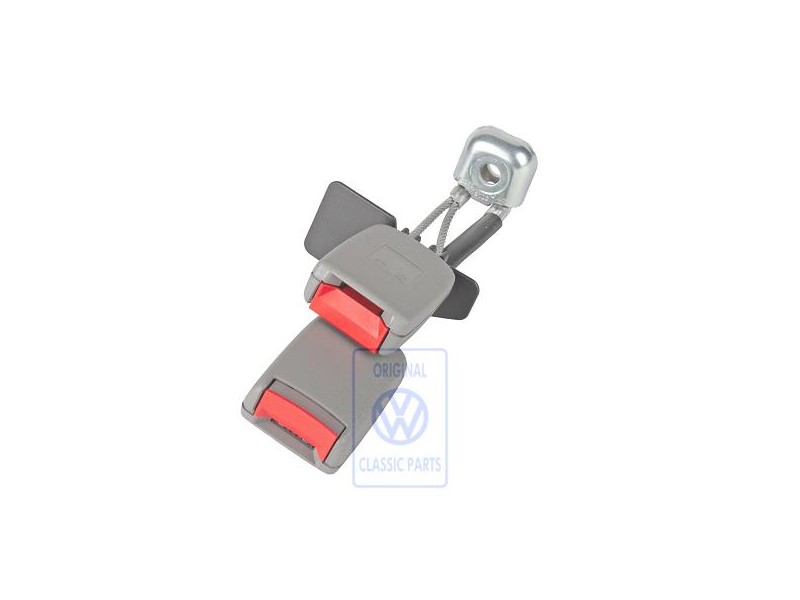 Original VW Double Belt Latch Flannel Grey/Fire Red - 3B0857739A FCP
