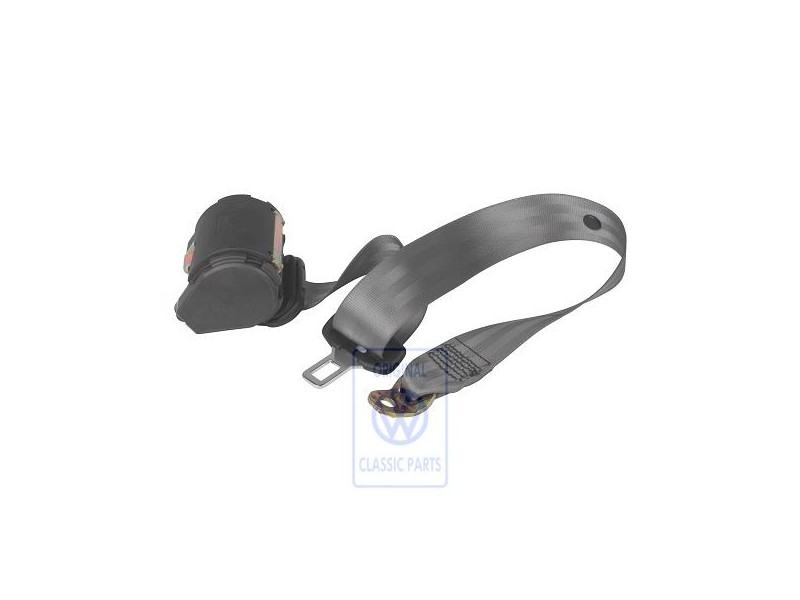 Original VW Three-Point Safety Belt Flannel Grey - 3B0857807A E66