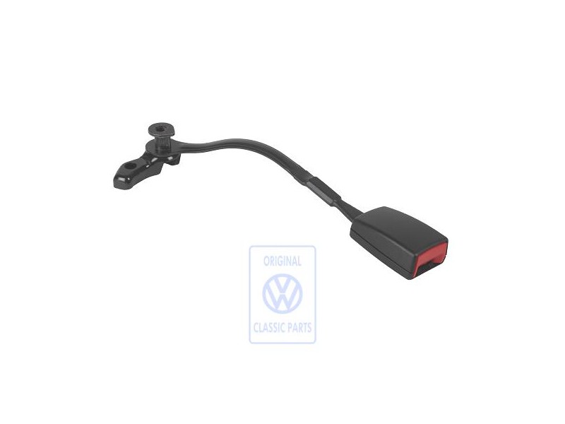 Original VW Belt Latch Satin Black/Fire Red - 3B0858471P FCN