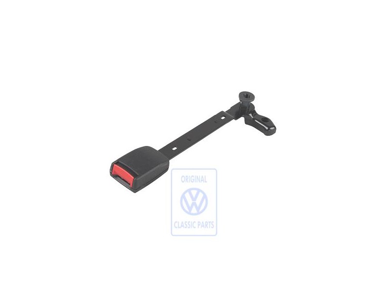 Original VW Belt Latch Satin Black/Fire Red - 3B0858472D FCN
