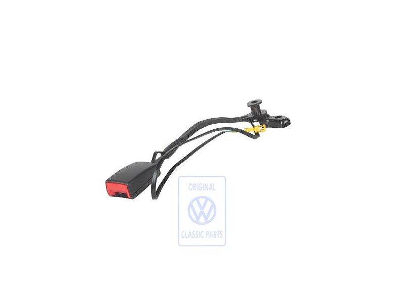 Original VW Belt Latch Satin Black/Fire Red - 3B0858472K FCN
