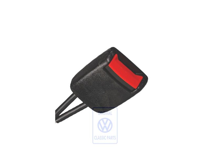 Original VW Belt Latch Satin Black/Fire Red - 3B0858472P FCN