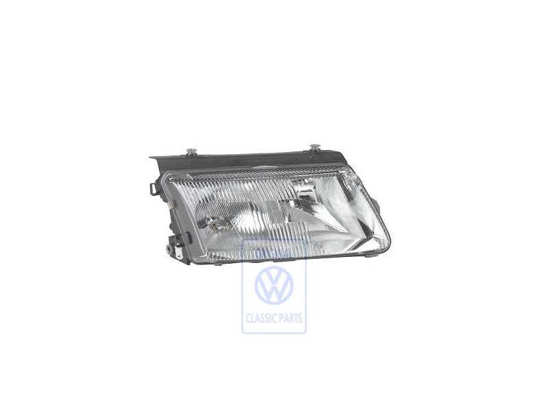 Original VW Halogen Twin Headlights With Halogen Fog Lights - 3B0941018N