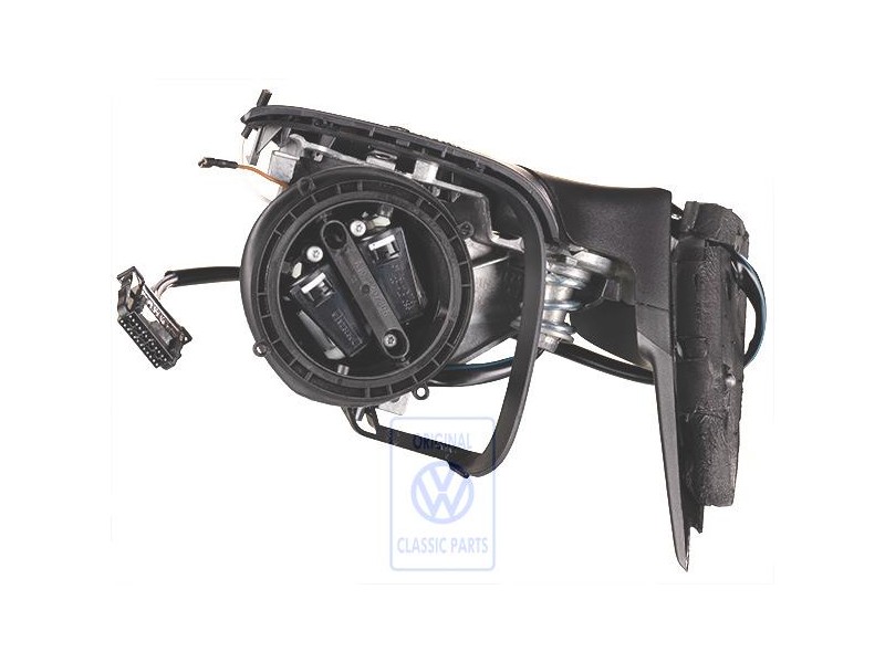 Original VW Exterior Mirror Housing Satin Black - 3B1857508F 01C