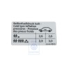 Original VW Data Plate For Tyre Pressure - 3C0010456D