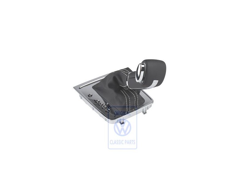 Original VW Gear Shift Cover Black/Black - 3C1713203A UWX