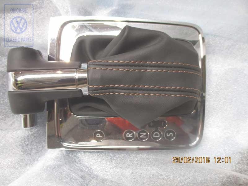 Original VW Gear Shift Cover Black/Teak/Black - 3C1713203A WDC