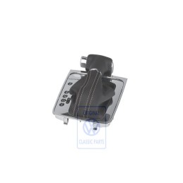 Original VW Gear Shift Cover Black/Black - 3C1713203F MRU