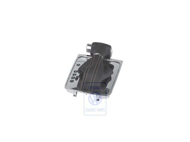 Original VW Gear Shift Cover Black/Black - 3C1713203F MRU