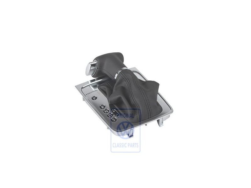Original VW Gear Shift Cover Black/Black - 3C1713203F UZD