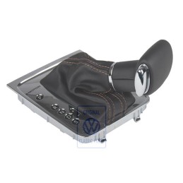 Original VW Gear Shift Cover Black/Teak/Black - 3C1713203F WDC