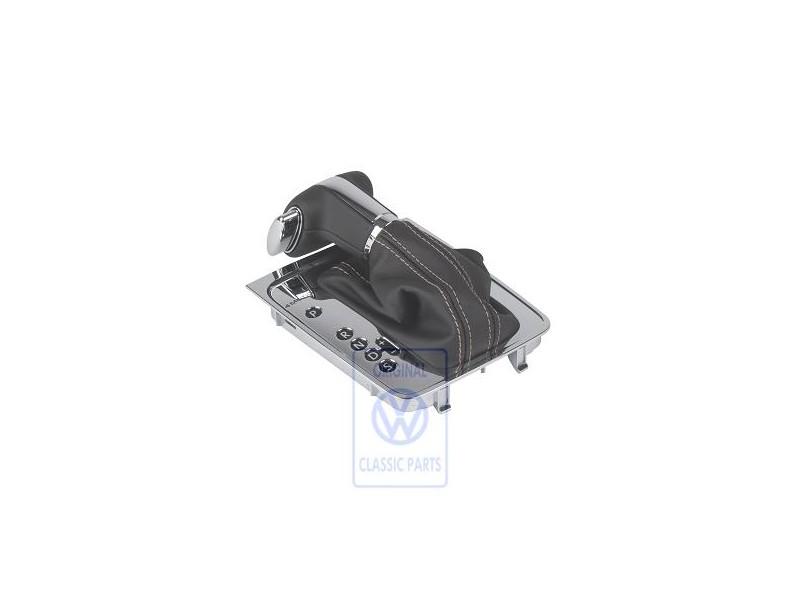 Original VW Gear Shift Cover Black/Black - 3C1713203G MRU