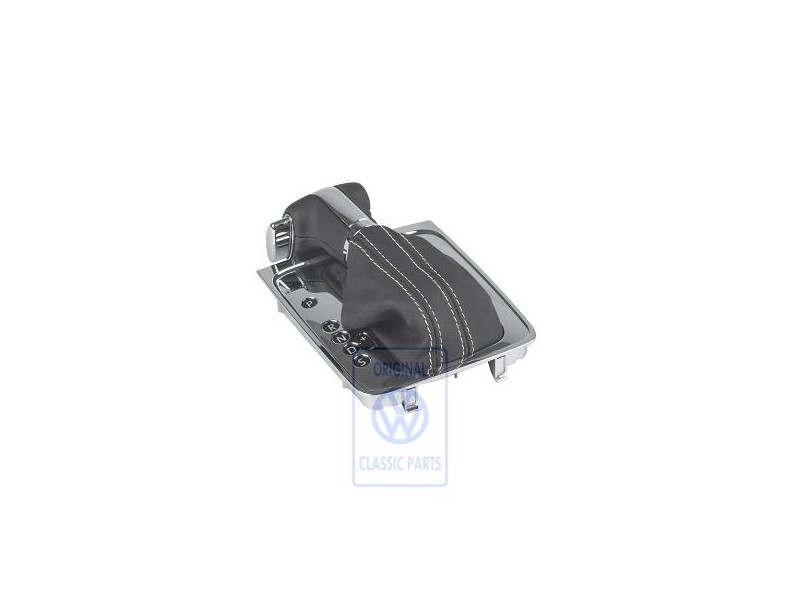 Original VW Gear Shift Cover Black/Black - 3C1713203G UWX