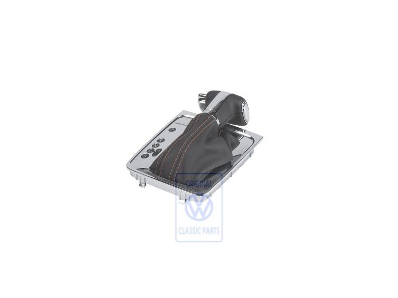 Original VW Gear Shift Cover Black/Teak/Black - 3C1713203G WDC