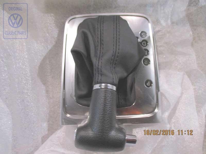 Original VW Gear Shift Cover Black/Black - 3C1713203N ZQF