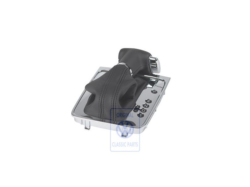 Original VW Gear Shift Cover Black/Chrome - 3C2713203F QUN