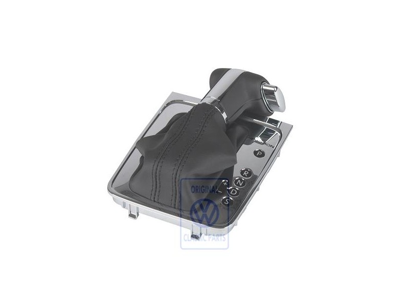 Original VW Gear Shift Cover Black/Chrome - 3C2713203G QUN