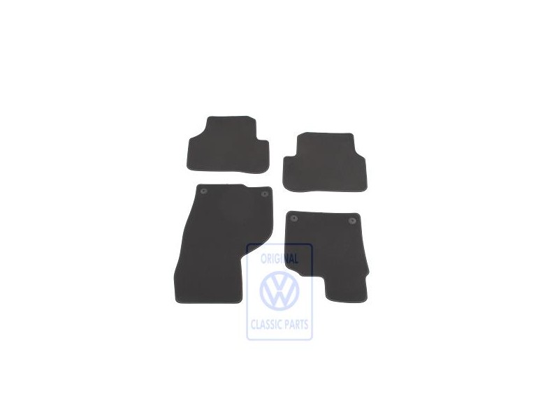 Original VW 1 Set Foot Mats Natural Brown - 3C2863011C EOQ