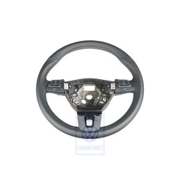 Original VW Mult.Steering Wheel (Leather) Black/Nougat - 3C8419091AMBFB