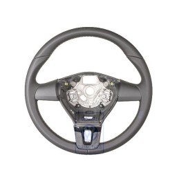 Original VW Steering Wheel (Leather) Titanium Black/Cinnamon - 3C8419091ARAVJ