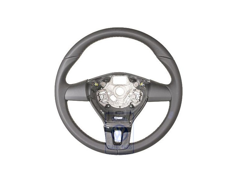 Original VW Steering Wheel (Leather) Titanium Black/Cinnamon - 3C8419091ARAVJ