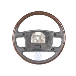 Original VW Steering Wheel (Wood/Leather) Anthracite/Myrte - 3D0419091ABNKP