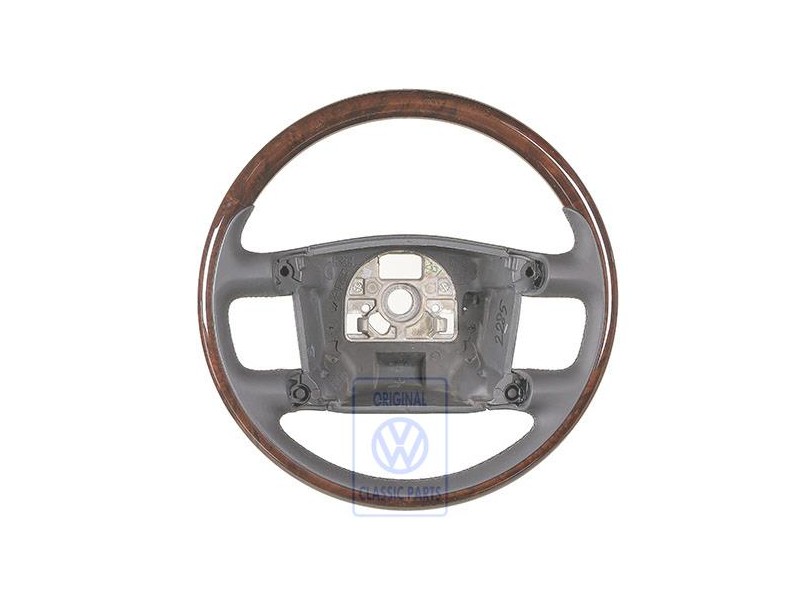 Original VW Steering Wheel (Wood/Leather) Anthracite/Myrte - 3D0419091ABNKP