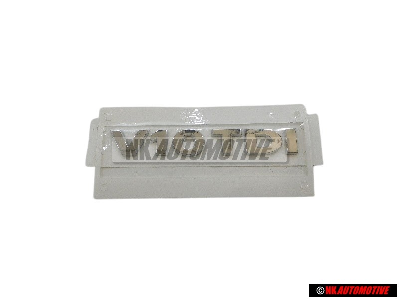 Original VW V10 TDI Rear Boot Badge Emblem Chrome - 3D0853675D 739