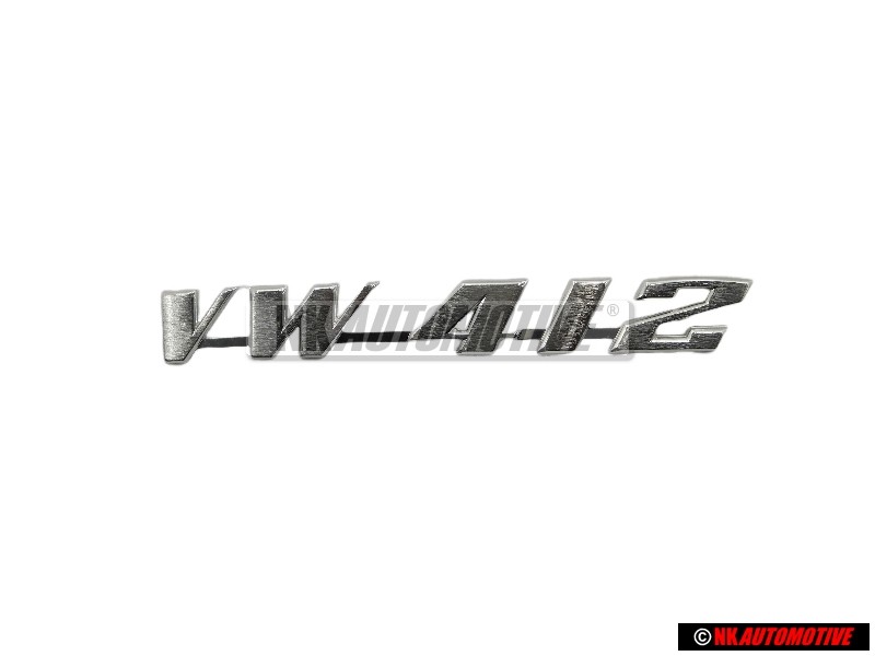 Original VW VW 412 Rear Boot Badge Emblem Brushed Silver - 415853687B