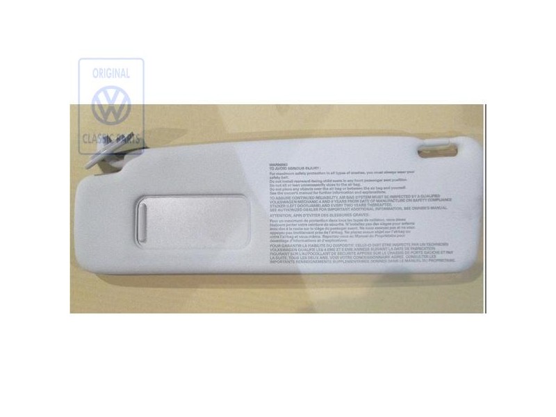 Original VW Sun Visor With Mirror And Cover Grey - 535857551A A77