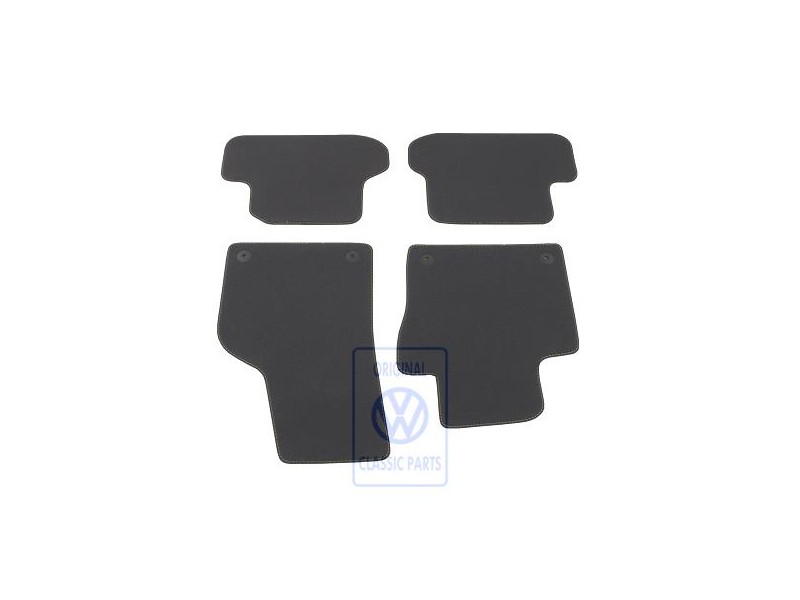 Original VW 1 Set Foot Mats Black/Yellow - 5C1863011C CNA