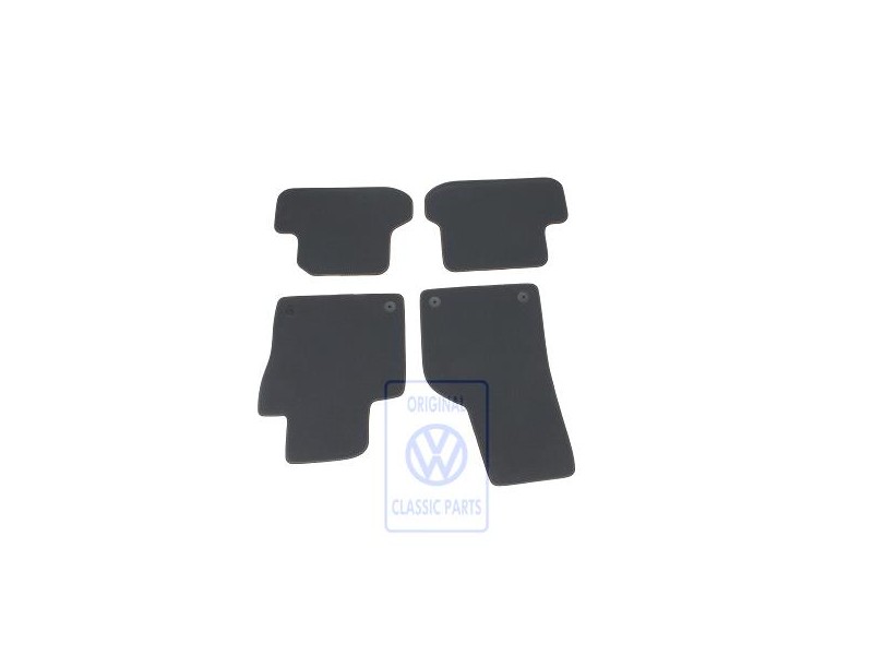 Original VW 1 Set Foot Mats Black/Black/Curry - 5C1863011C KXX