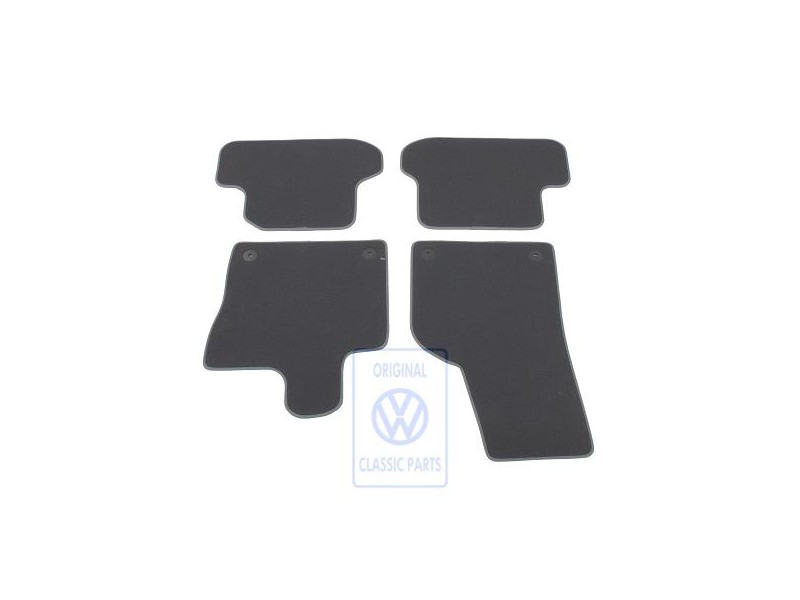Original VW 1 Set Foot Mats Titanium Black/Artgrey - 5C1863011H BCW