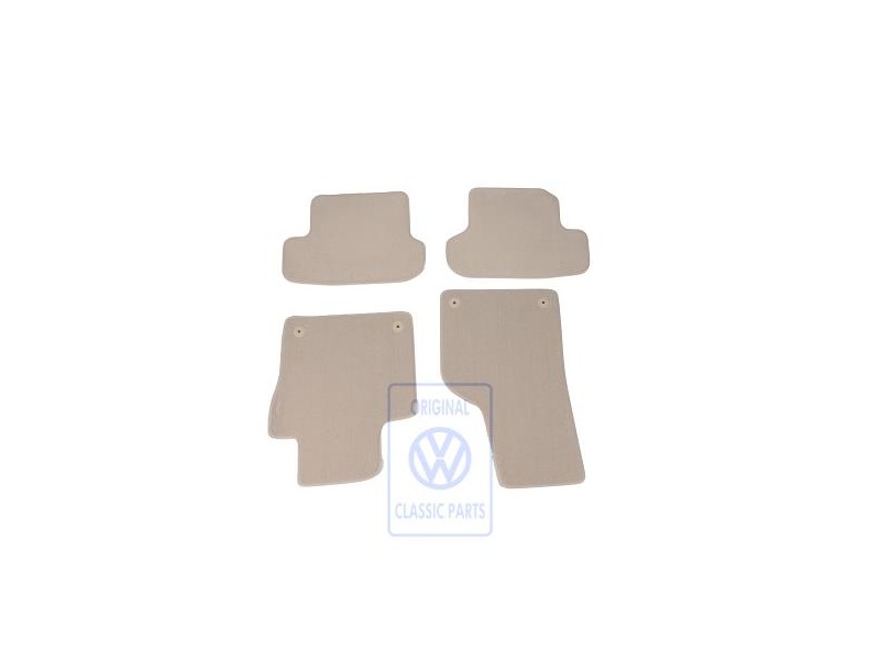Original VW 1 Set Foot Mats Nutria Beige - 5C1863011P ICK