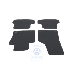 Original VW 1 Set Foot Mats Flannel Grey/Blue - 5C1863011P KMX