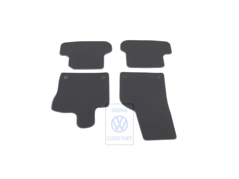 Original VW 1 Set Foot Mats Titanium Black/Artgrey - 5C1863011S BCW