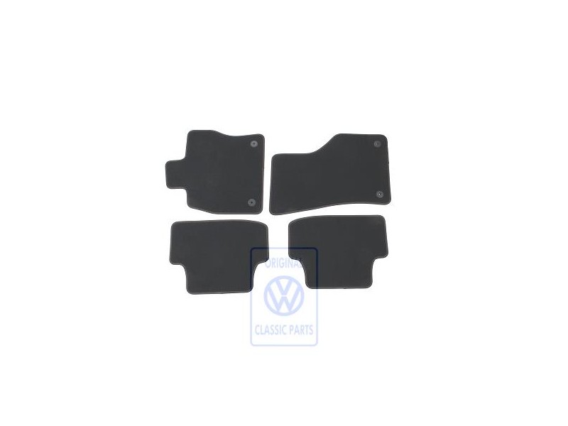 Original VW 1 Set Foot Mats Titanium Black/Cashmere - 5G1863011A ANP