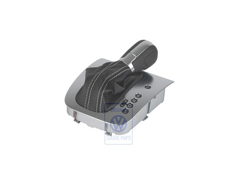 Original VW Gear Shift Cover Black/Silver Grey - 5K2713203D RIH