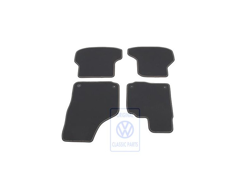 Original VW 1 Set Foot Mats Titanium Black/Pepper Beige - 5K7863011C VIR