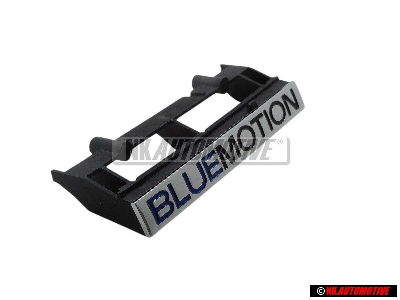 Original VW BLUE MOTION Front Grill Badge Emblem Chrome - 5M0853948A