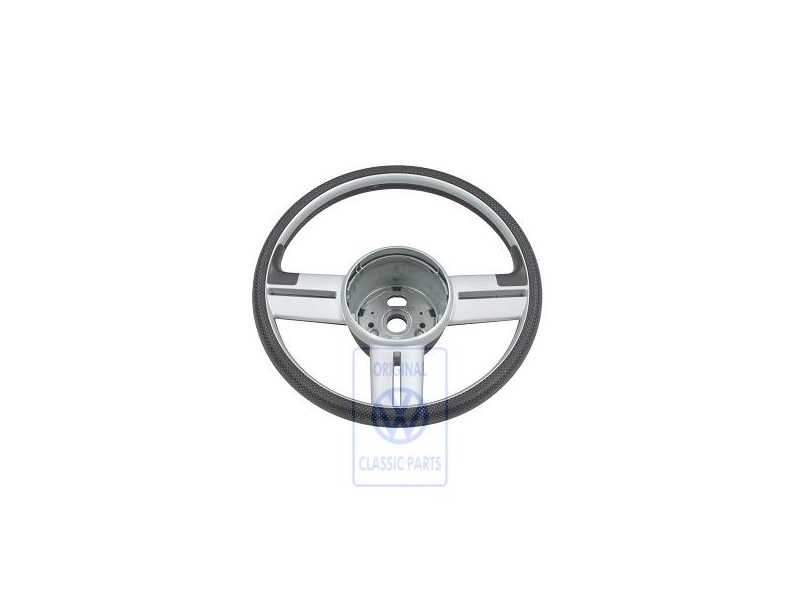 Original VW Sports Steering Wheel Satin Black/Chrom - 6E0419091A JMG