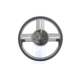 Original VW Sports Steering Wheel Satin Black/Chrom - 6E0419091B JMG