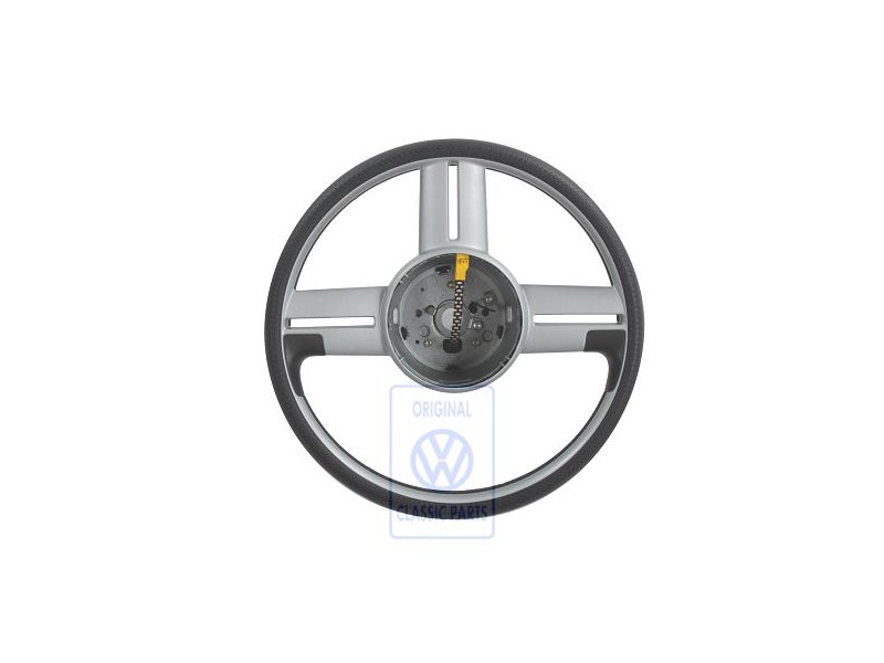 Original VW Sports Steering Wheel Satin Black/Chrom - 6E0419091B JMG