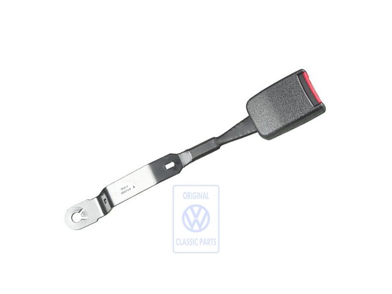 Original VW Belt Latch Satin Black/Fire Red - 6E0857755 FCN
