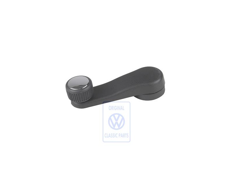 Original VW Window Crank Satin Black/Chrom - 6K0837581A LBS