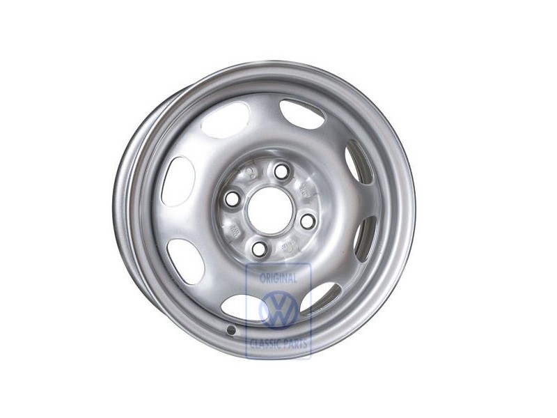 Original VW Steel Rim Chrome Colored - 6N0601025A 091