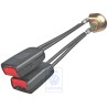 Original VW Double Belt Latch Satin Black/Fire Red - 6N0857488 FCN