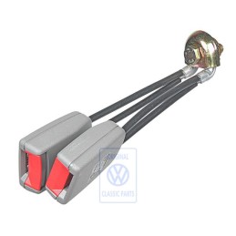Original VW Double Belt Latch Flannel Grey/Fire Red - 6N0857488 FCP