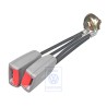 Original VW Double Belt Latch Flannel Grey/Fire Red - 6N0857488 FCP